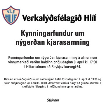 Kynningarfundur um nýgerðan kjarasamning